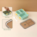 Plastic Lunch Box for Kids, Lunch Box (3 Compartment Lunch Box)
