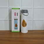 Premium Glass Water Bottle With Mobile Phone Holder (1 Pc 380 Ml)