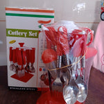 Luxury Cutlery Set for Dining Table Stainless Steel 26-Piece Set With Stand (1 Set