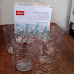 Apex Pyramid Design Unbreakable Plastic Glass – 300 ML