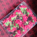 Hair Clip Red Rose Bridal Hair Pins Rose (12 Pcs Set / Red Color Only)