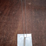 Plain Stick Shape Locket With Chain Stainless Steel Necklace (1 Pc)