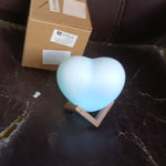 3D Heart Shape Moon Night Lamp with Plastic Stand (13 x12 Cm / 1 Pc)