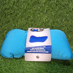 Front view of the mini travel pillow with cushion.