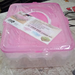 2 Layer 32 Grid Egg Tray with Lid Carrier Holder1 Pc