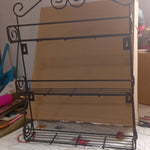 Big Wall Mounted Iron Wall Shelf with 3 Storage Racks for Kitchen