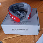 4 Heads Smart Electric Neck and Back Pulse Massager (1 Pc / Mix Design)