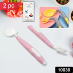 Silicone Bendable Kids Spoon & Fork Set – Toddler Self-Feeding Utensils (2 Pc Set)
