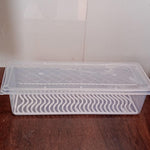 Container with removable drain plate