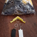 2 in 1 Plastic Keychain with Mobile Stand / Phone Holder (100 Pcs Set / Multicolor)