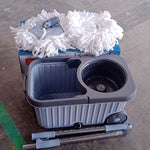 Apex Magic Spin Mop Cleaning Set with Dual Chamber Bucket & Wheels