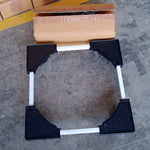 Adjustable Heavy-Duty Fridge and Washing Machine Stand Base Trolley 50x50 cm