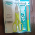 4-Piece Kitchen Cutting Set: Scissors, Peeler, Grater / Slicer, and Knife