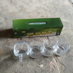 Glass 3 Pc Mug & 1 Pc Cup Set, Water glass (4 Pcs Set)