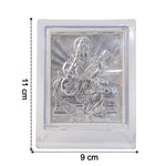 Elegant Silver Saraswati Maa Photo Frame with Stand (1 Pc)