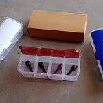 Kitchen Multipurpose Air-tight 4 Sections Storage Containers with 4 spoon (1 Pc )