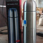 Vacuum Flask Without Cover, 18/8 Stainless Steel | Hot and Cold Water Bottle with Push-Down Lid | Double Walled Stainless Steel Bottle for Travel, Home, Office, School, Picnic (750 ML / Without Cover)