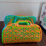 Plastic Basket Bag || Fruit & Vegetable Storage Basket (3 Pcs Set / Multicolor)