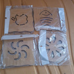 Wooden Table Coasters Tea Coasters (1 Pc / Mix Design)