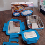 Apex Jerry Lunch Box Stainless Steel Food Container (2 Pc / 700+200 ML Approx)