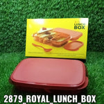 Rectangular lunch box with 2 containers