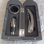 Premium Wine Bottle Shape Bar Accessory Gift Set