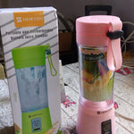 Multi-Purpose Portable USB Electric Juicer 6-Blades, Protein Shaker, Blender Mixer Cup (380 ML)
