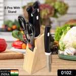 Knife block set wooden