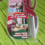 2-in-1 Kitchen Scissor – Spring Locking Knife & Chopping Board (1 Pc)