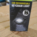 Mini Rechargeable Keychain Flashlight - 4 Light Modes Folding Bracket & Magnetic Base