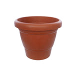 6-inch brown garden planter pot side view