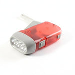 2-LED Hand Press Torch – Battery-Free Hand Crank Flashlight