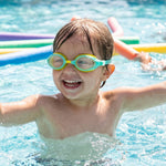 Kids Dual Color Swimming Goggles With Clear Vision Lens And Comfortable Fit  1 Pc