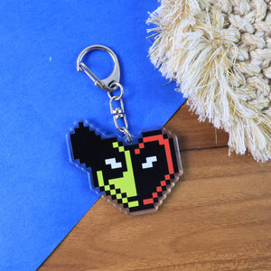 Buy Pixel Style Acrylic Cartoon Keychain With Funky Design – coreldove.com