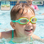 Kids Dual Color Swimming Goggles With Clear Vision Lens And Comfortable Fit  1 Pc