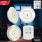 LED Light Under Closet Battery Powered Closet Wall Lamp with Remote, Set of 3
