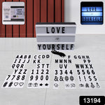 Black Mini A6 Magnetic Cinematic Light Box with 82 Characters and 10 Emojis (1 Set)