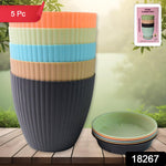 Round flower pots