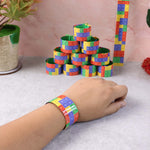Colorful Snap Slap Bracelet Toy (12 Pc Set )