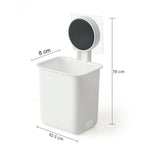 Wall Mounted Plastic Toothbrush Holder with Adhesive Installation (2 Pc)