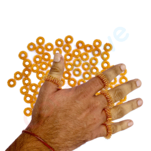 Sujok acupressure ring set for finger therapy and stress relief